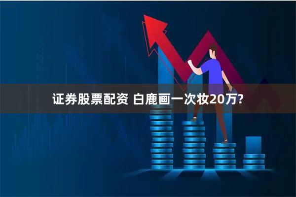 证券股票配资 白鹿画一次妆20万?